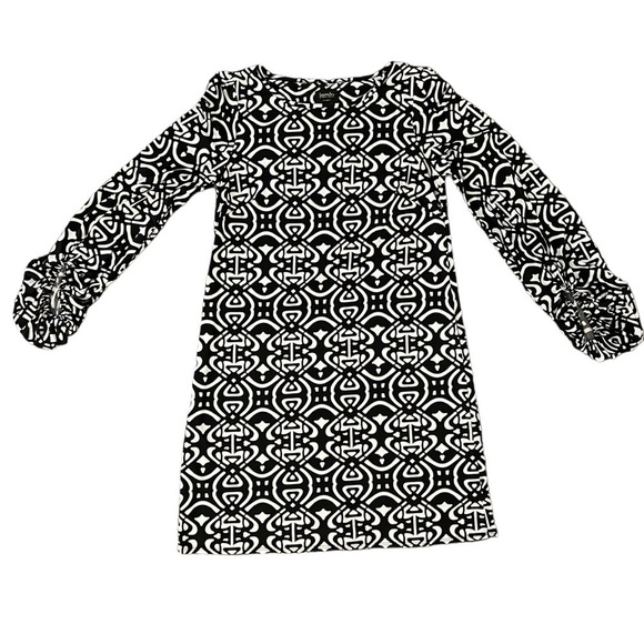 Laundry by Shelli Segal black and white patterned sheath  dress size 8 - Picture 1 of 6